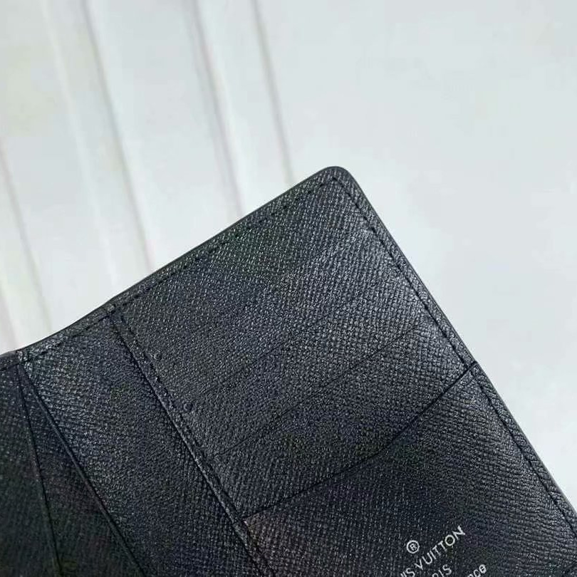 Designer Monogram Pocket Organizer Black Wallet - Gorchic - $39.99