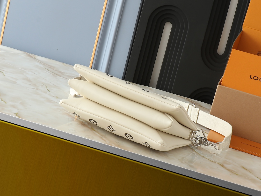 Designer Monogram Coussin White Small Handbag - Gorchic - $135.99