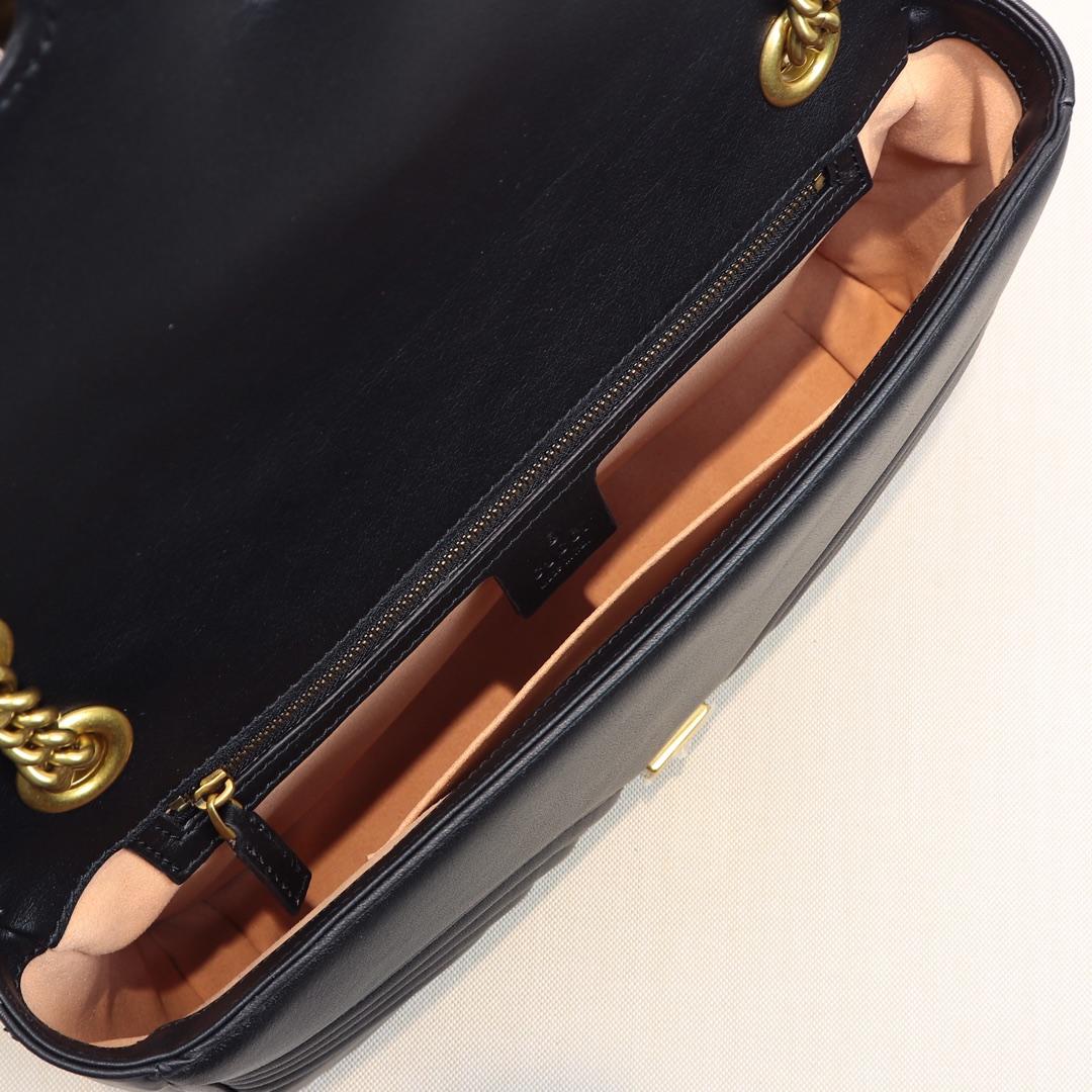 Double-G GG Marmont Small Shoulder Bag Black - Bag - Gorchic - $132.99