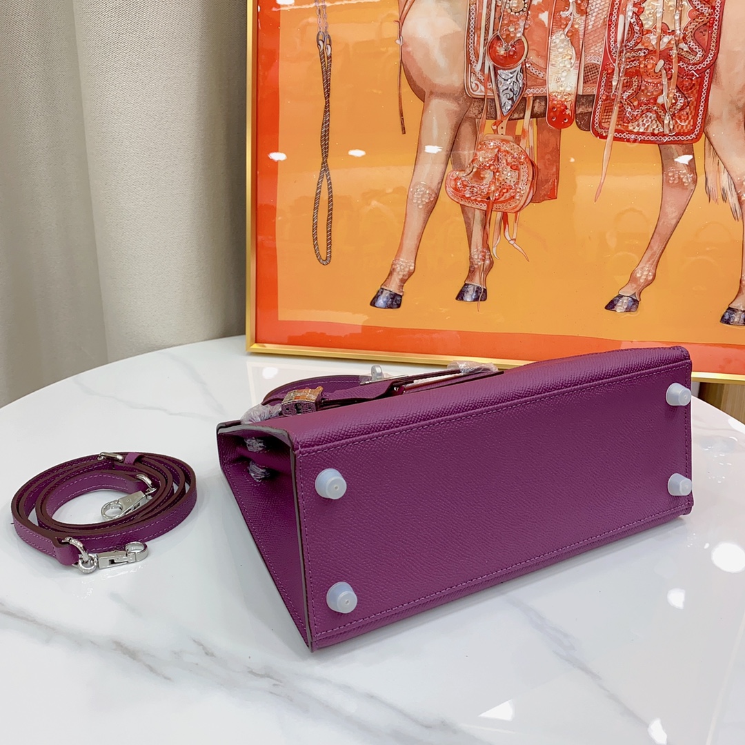 H-Inspired Kelly Haze Purple Silver Hardware - Bag - Gorchic - $156.99