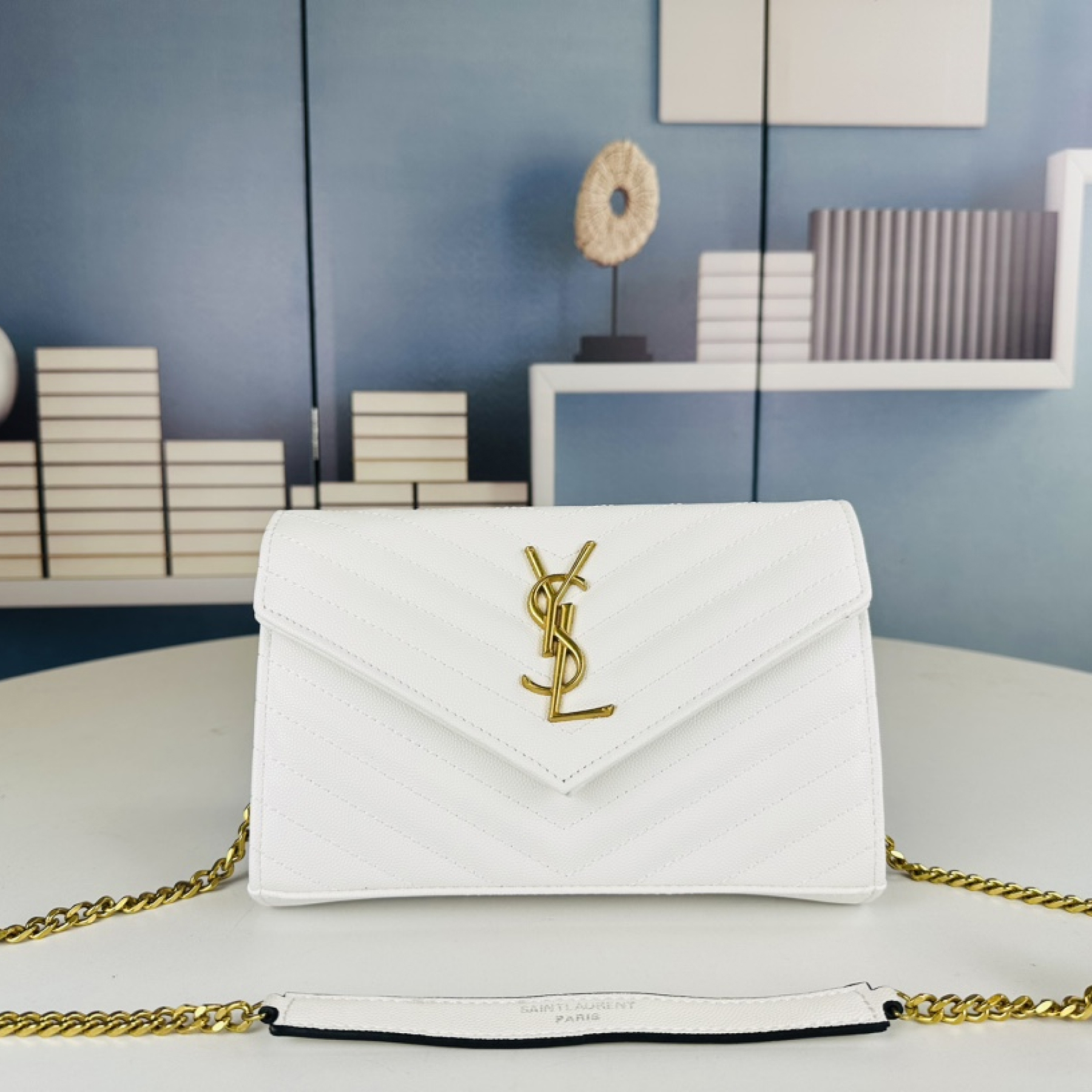 Lady Designer Fashion Cassandre Envelope - White - Gorchic - $119.99