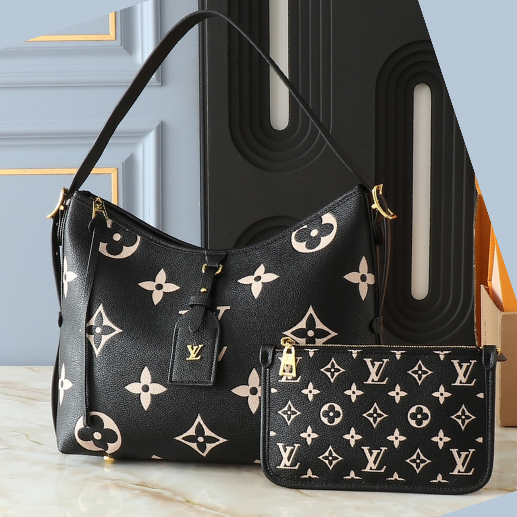 Designer Monogram Carryall PM Elephant Black - Bag - Gorchic - $121.99