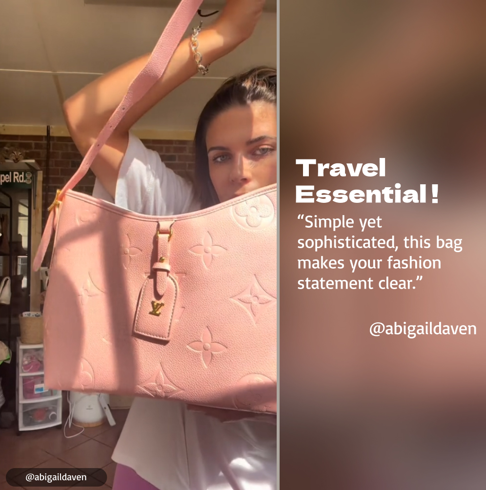 Designer Monogram  CarryAll PM - Pink Bag - Gorchic - $114.99