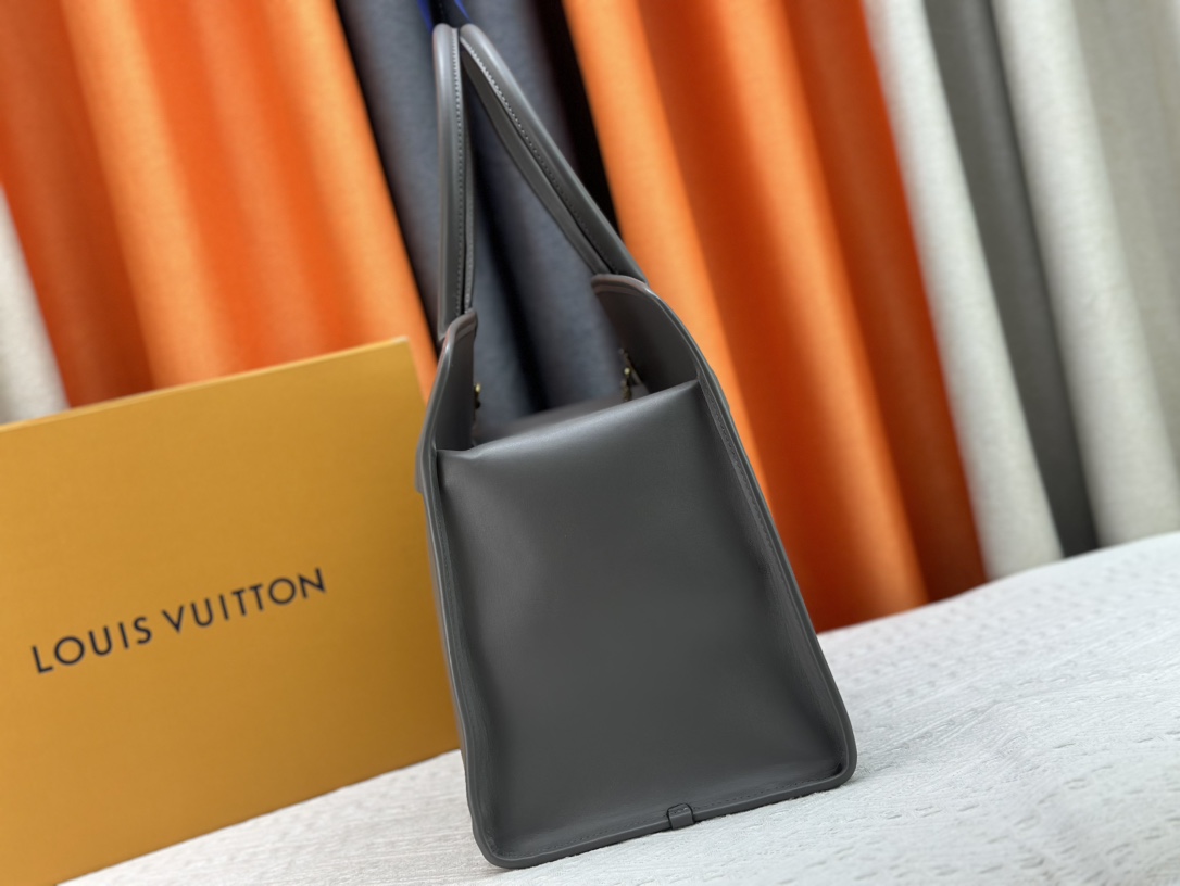 Designer Monogram City Steamer Large Handbag - Grey Bag - Gorchic - $164.99