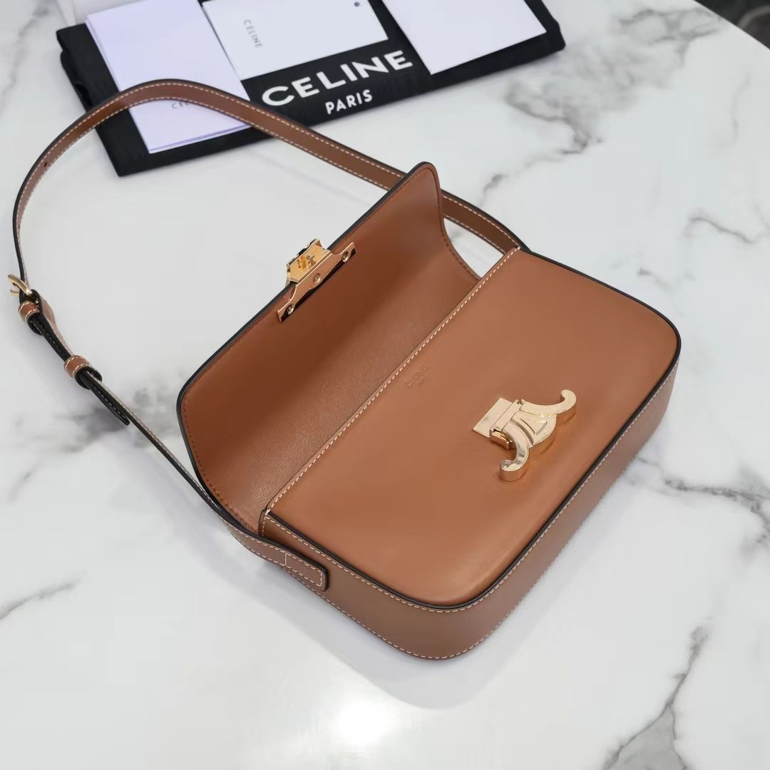 CL shoulder bag claude in shiny calfskin brown - Bag - Gorchic - $113.99