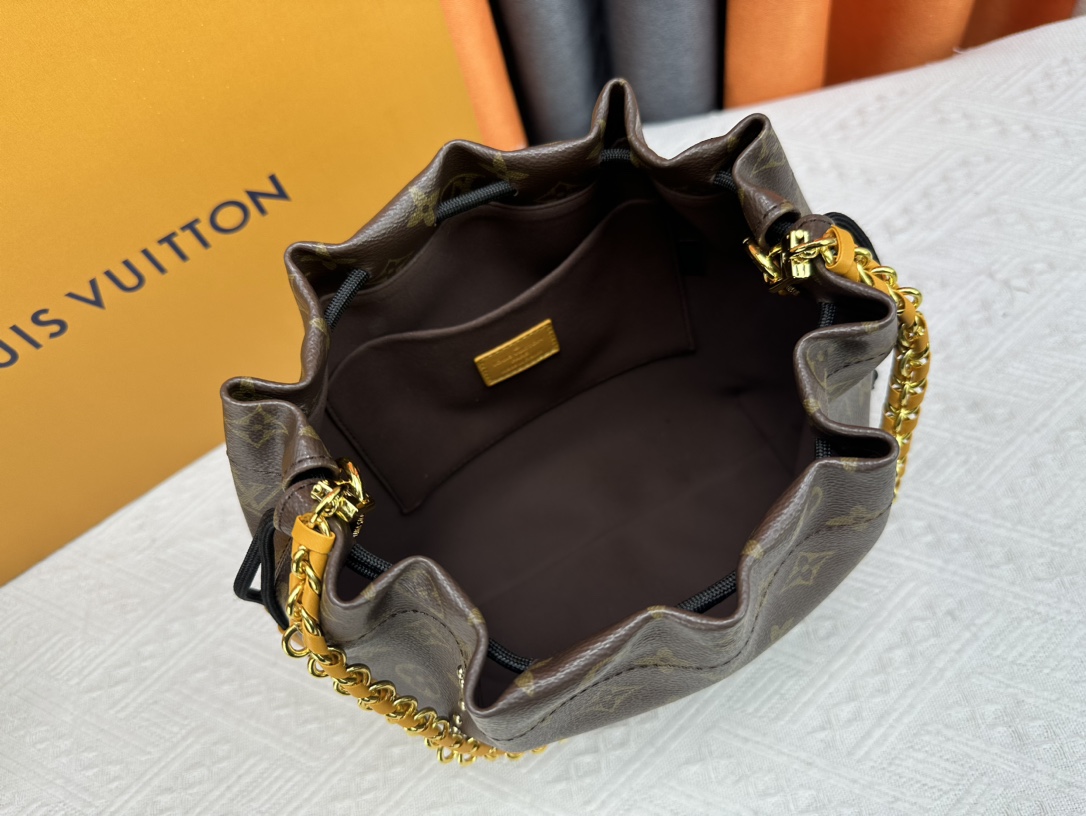 Designer Monogram Early Spring 2025 Bucket Bag - Coffee Color - Gorchic - $135.99