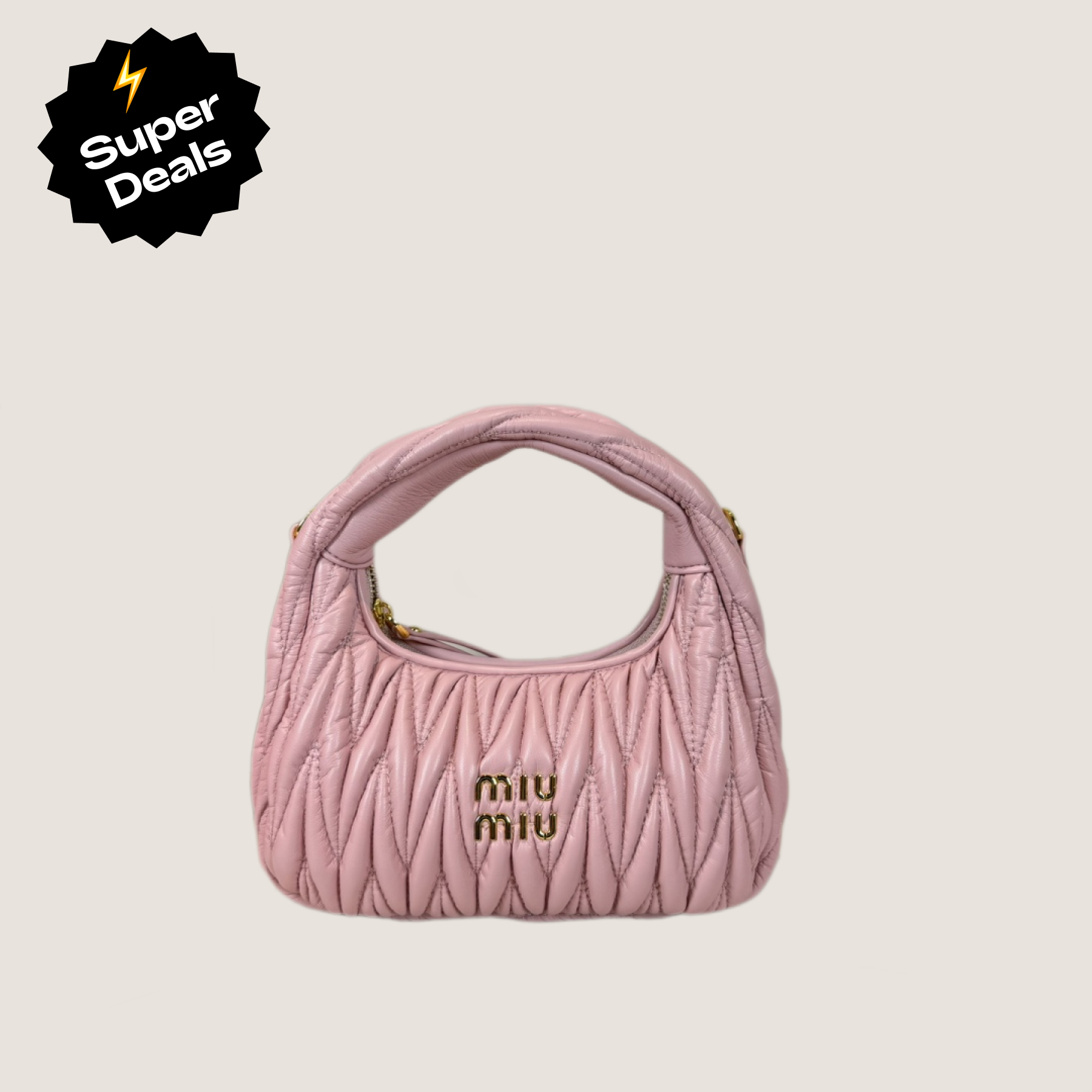 MU Wander matelassé nappa leather hobo bag handbag - Bag - Gorchic - $114.99