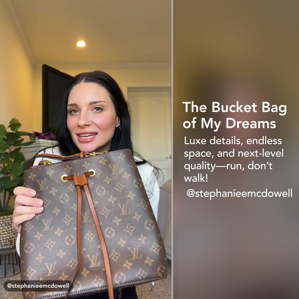 Designer Monogram  NeoNoe MM Bucket Bag - Gorchic - $110.99