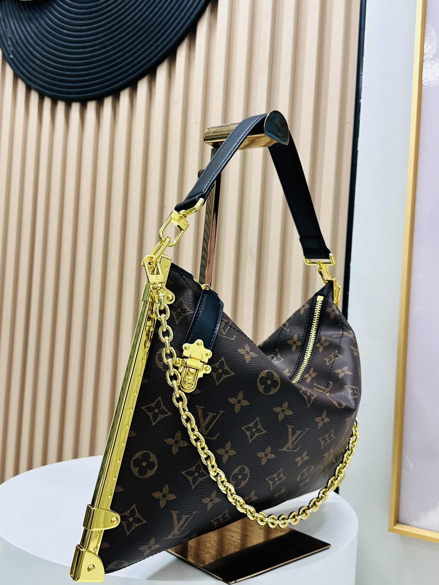 Designer Monogram Lucky Trunk Old Fashioned Brown Bag - Gorchic - $158.99