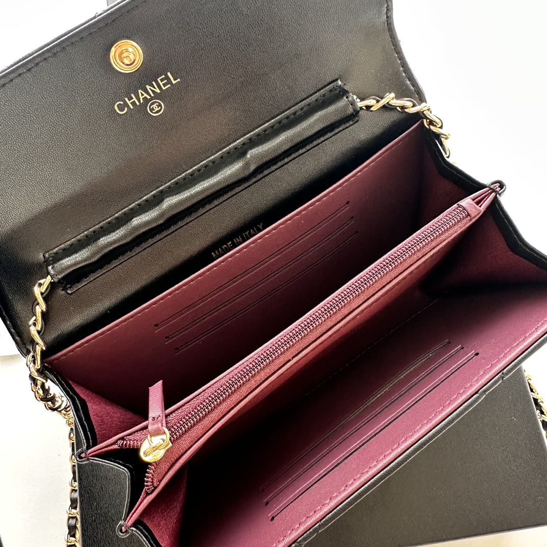 CC Inspired Chain Shoulder Crossbody Small Bag - Black Plain Bag - Gorchic - $109.99