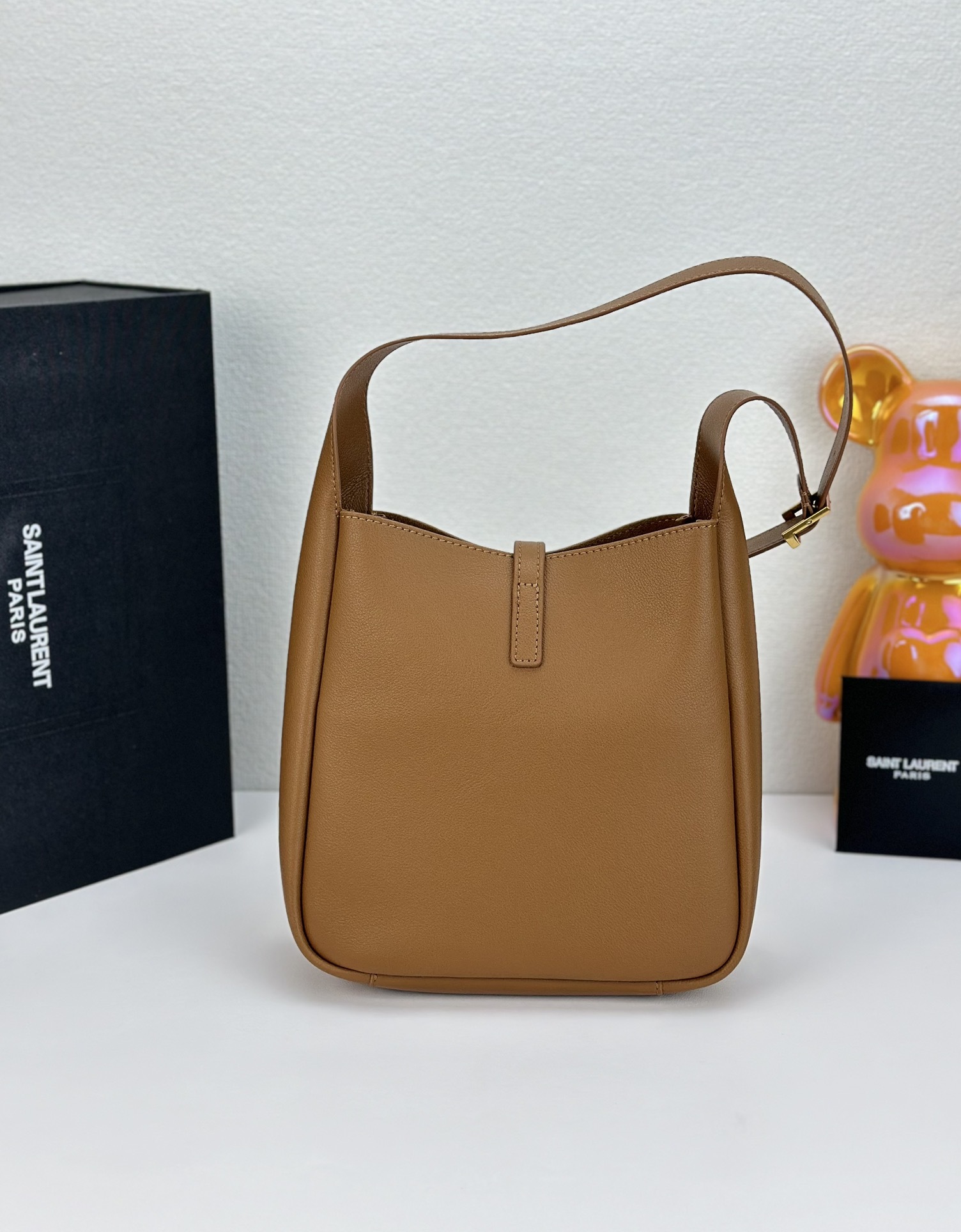 Lady Designer LE 5 À 7 small bag in soft python Brown - Bag - Gorchic - $165.99