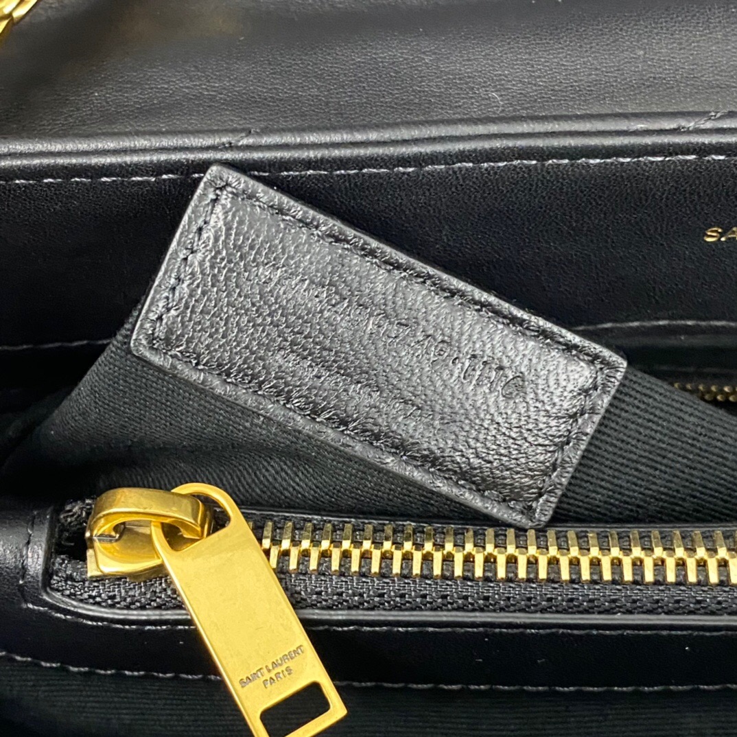 Lady Designer Loulou medium quilted leather shoulder bag black - Bag - Gorchic - $132.99