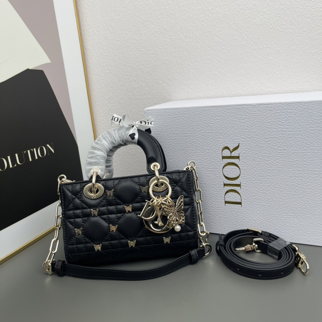 D Inspired Lady D Inspired Butterfly Rivet Calfskin Bags - Bag - Gorchic - $174.99