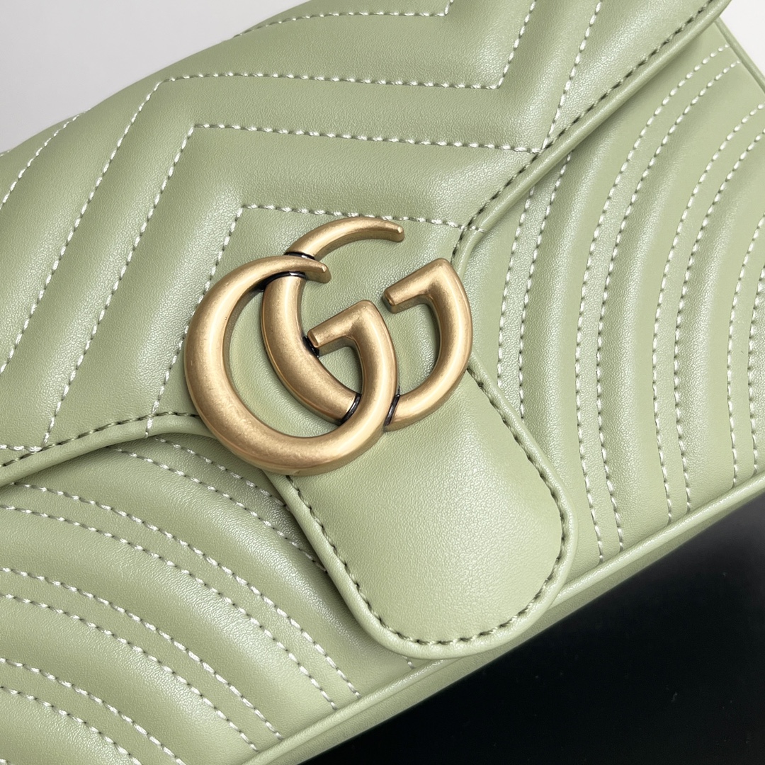 Double-G GG Marmont Shoulder Bag - Green Bag - Gorchic - $101.99