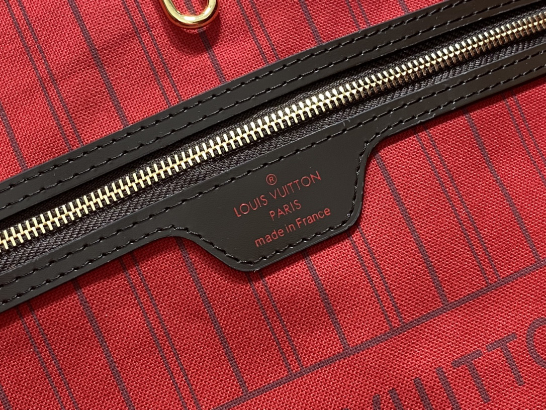 Designer Monogram  Damier Ebene Canvas Neverfull MM Rose Ballerine - Bag - Gorchic - $110.99