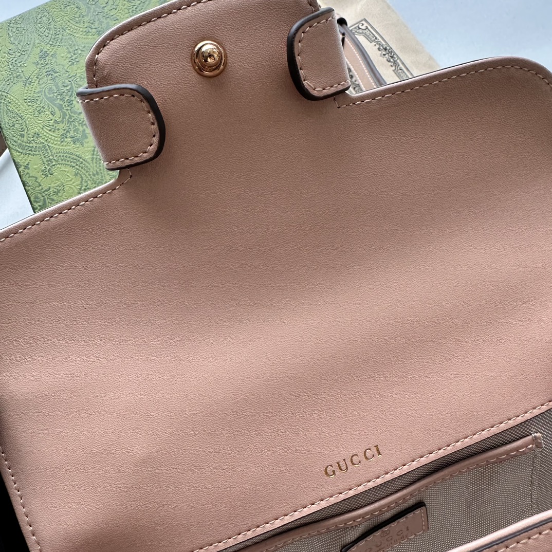 Double-G Horsebit 1955 Small Pink Shoulder Bag - Gorchic - $121.99