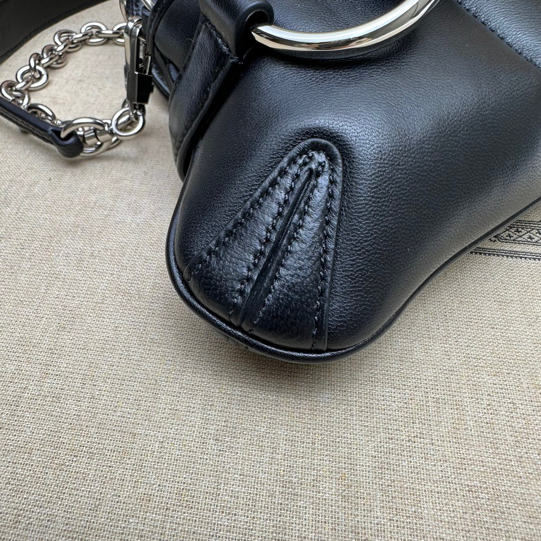 Double-G Horsebit Chain Small Shoulder Bag Black - Bag - Gorchic - $110.99