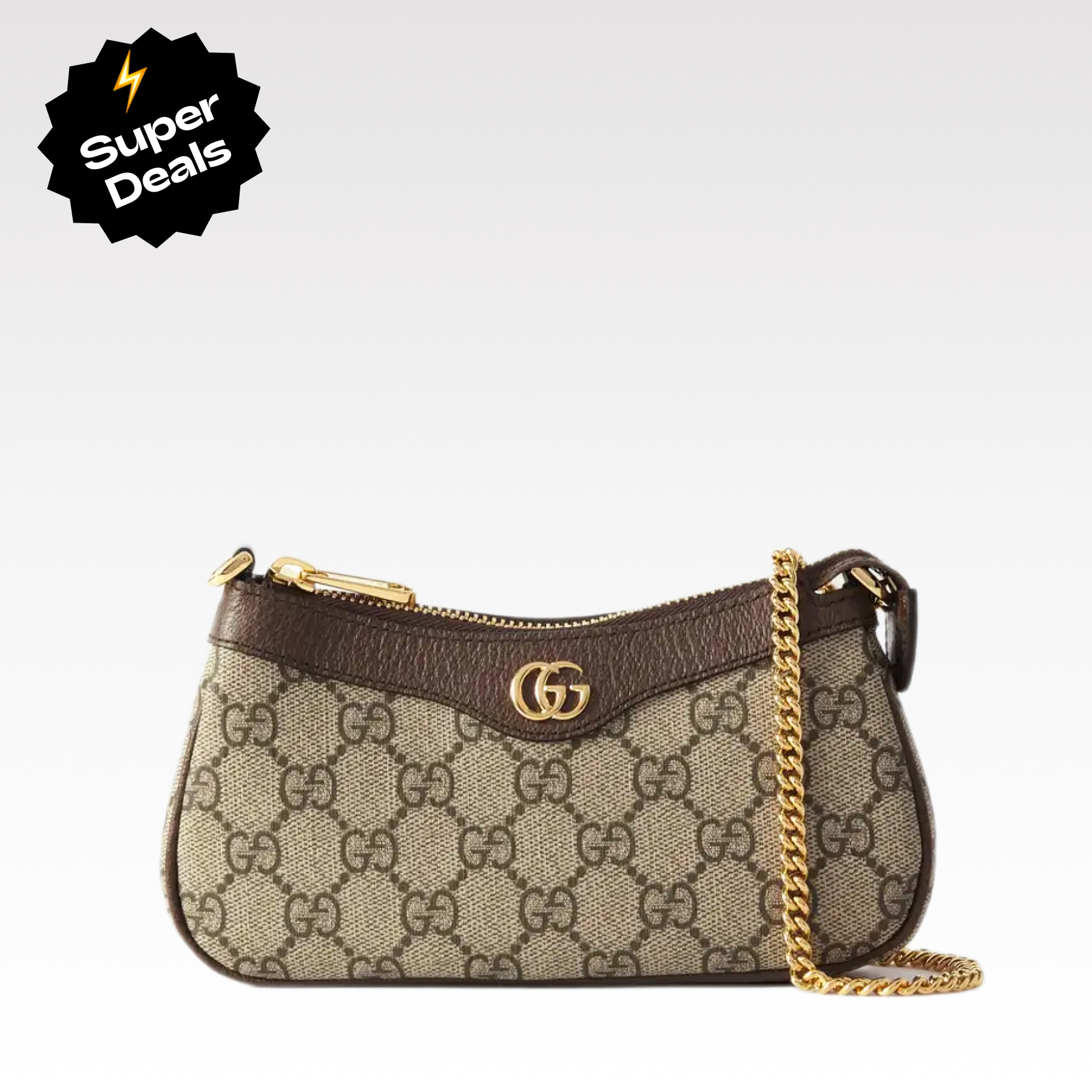 Double-G Ophidia Collection Handbag - Beige And Dark Brown Bag - Gorchic - $108.99