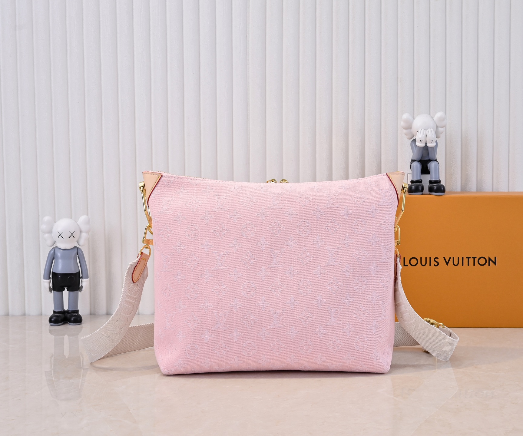 Designer Monogram Coussin Hobo MM Pink Denim Bag - Gorchic - $122.99