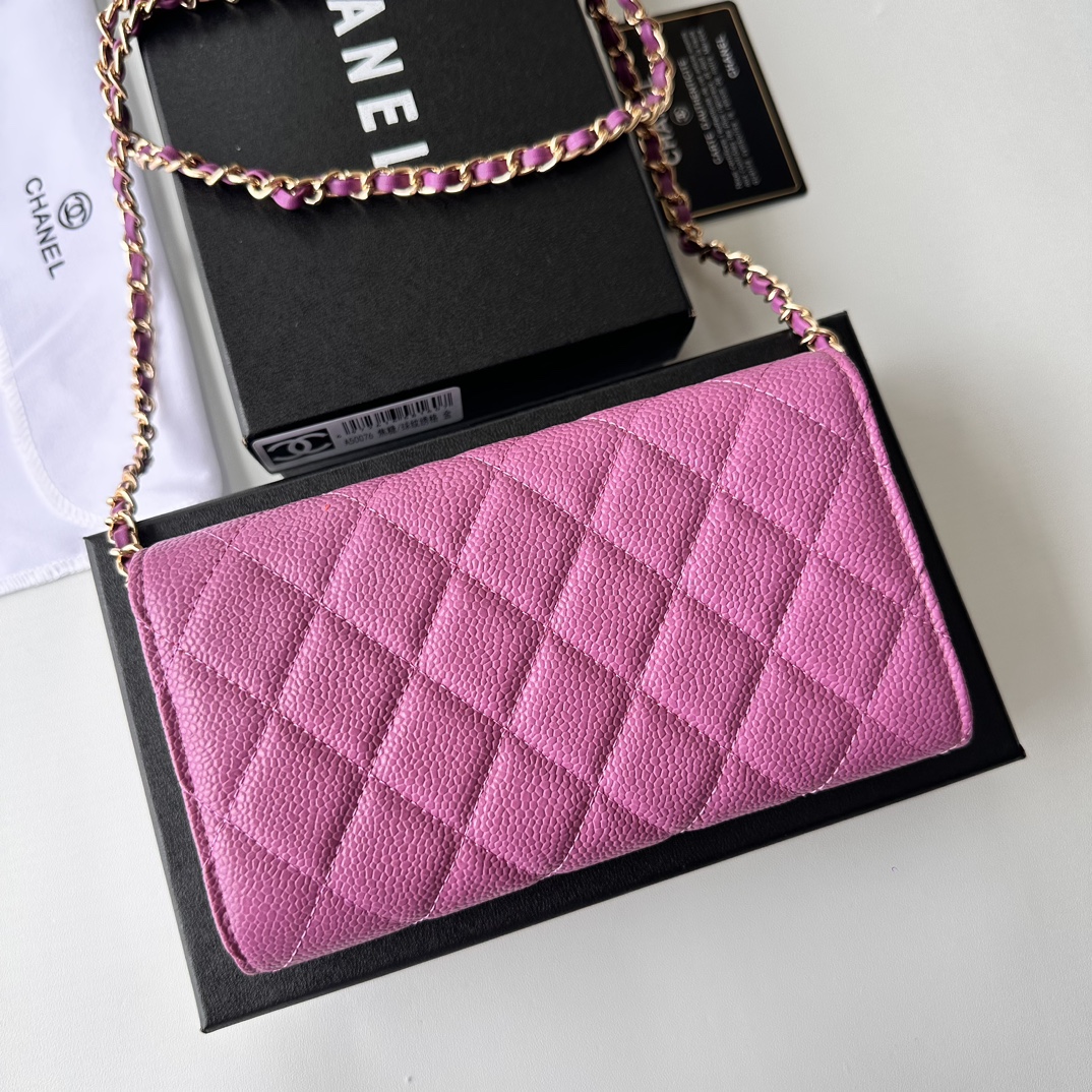 CC Inspired 23 Wallet on Chain- Pink Bag - Gorchic - $98.99