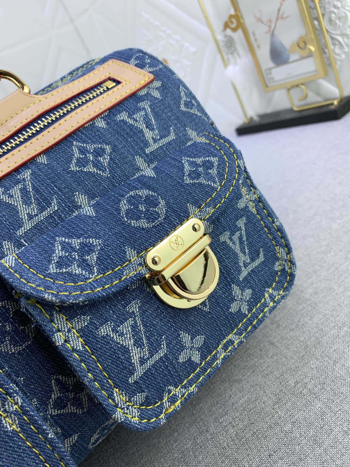 Designer Monogram Denim Neo Speedy Bag - Gorchic - $146.99