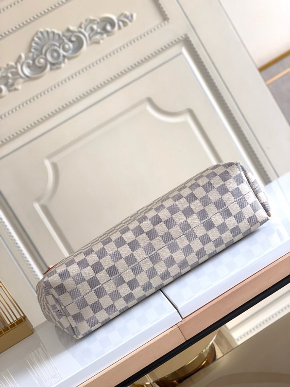 Designer Monogram Graceful MM Damier Azur Canvas Shoulder Bag - Gorchic - $120.99