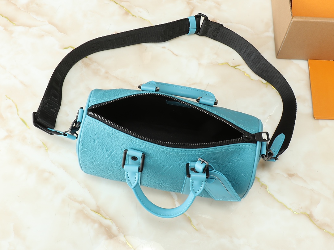 Designer Monogram Keepall 25 Blue Pillow Bag - Gorchic - $135.99