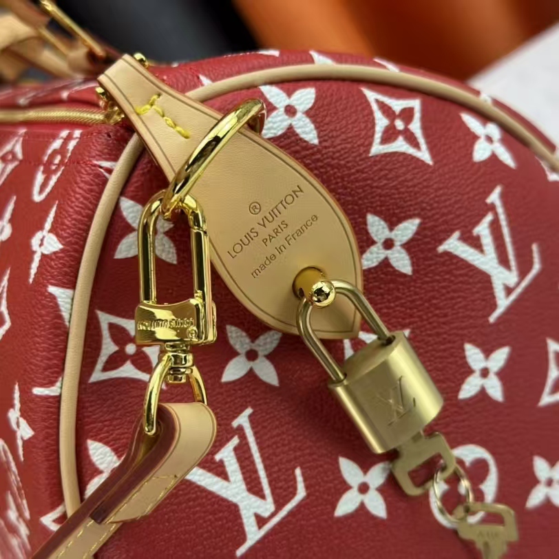 Designer Monogram Speedy P9 Bandoulière 30 - Red- Bag - Gorchic - $146.99