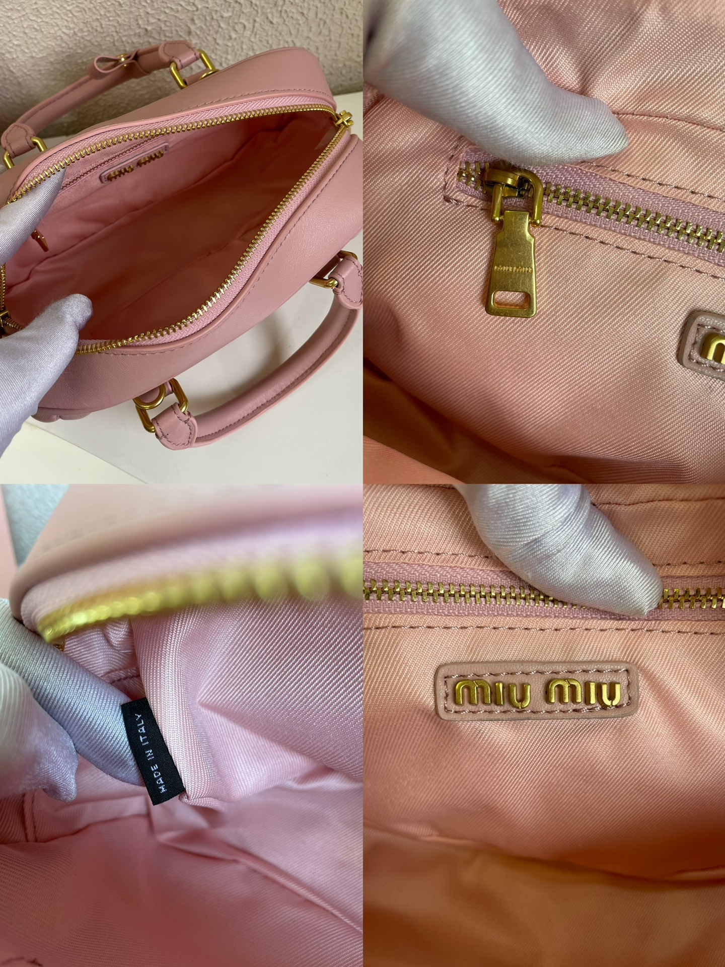 MU Arcadie matelassé nappa leather bag Pink S-wide Size - Bag - Gorchic - $131.99