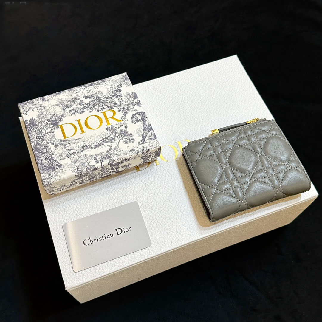 D Inspired Caro Dahlia Wallet-Gray Leather  Wallet - Gorchic - $55.99