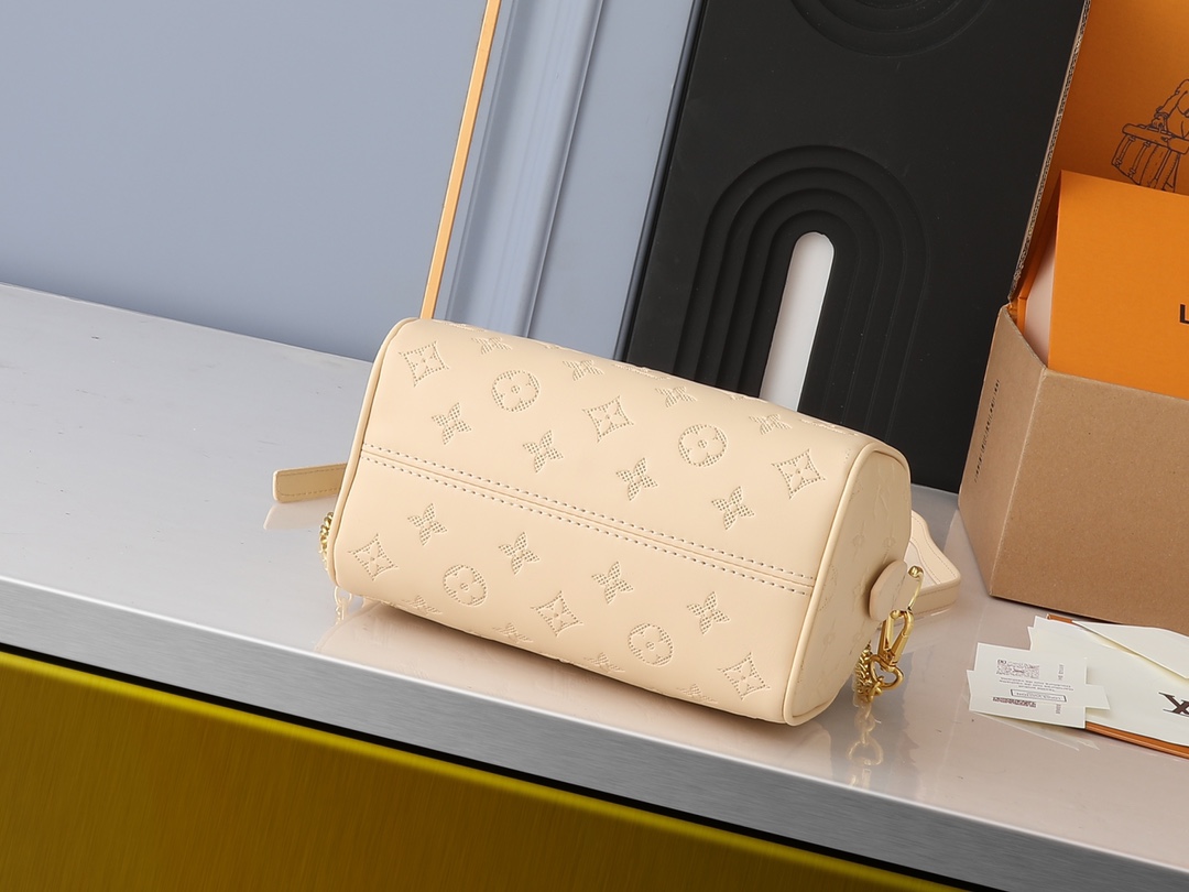 Nano Speedy Monogram Empreinte Leather-Beige - Bag - Gorchic - $123.99