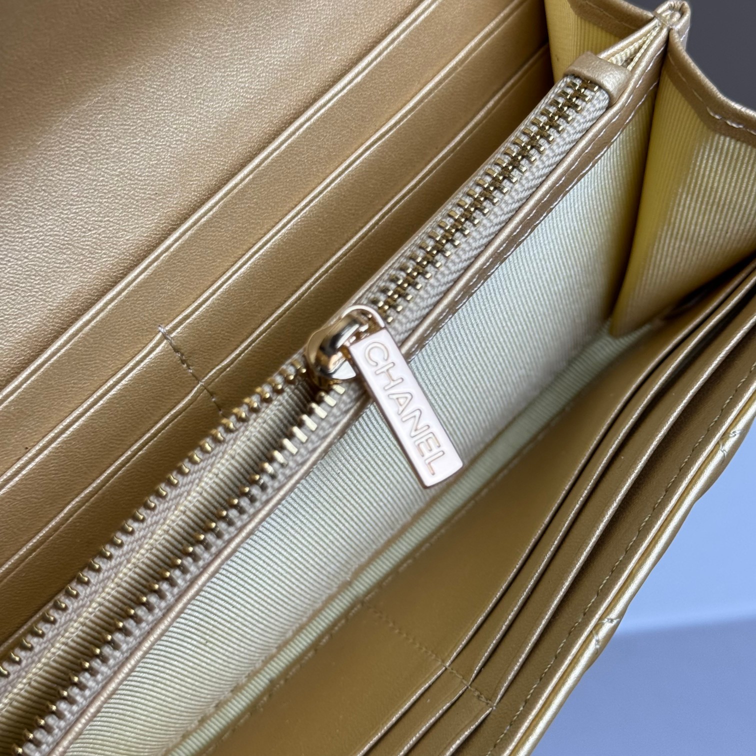 CC Inspired Counterfeit Caviar Sheepskin Wallet-Gold Wallet - Gorchic - $59.99