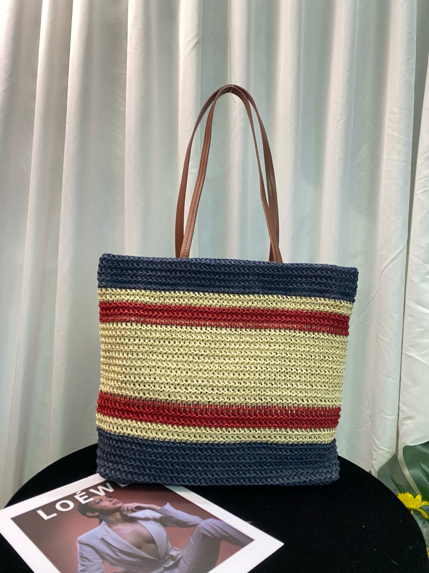 MU Faux Raffia Woven Tote Bag - Gorchic - $112.99
