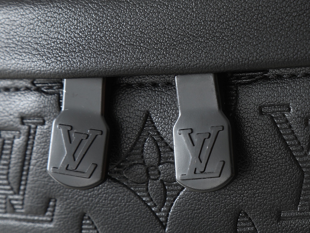 Designer Monogram Discovery Bum Bag - Black Embossed Bag - Gorchic - $123.99