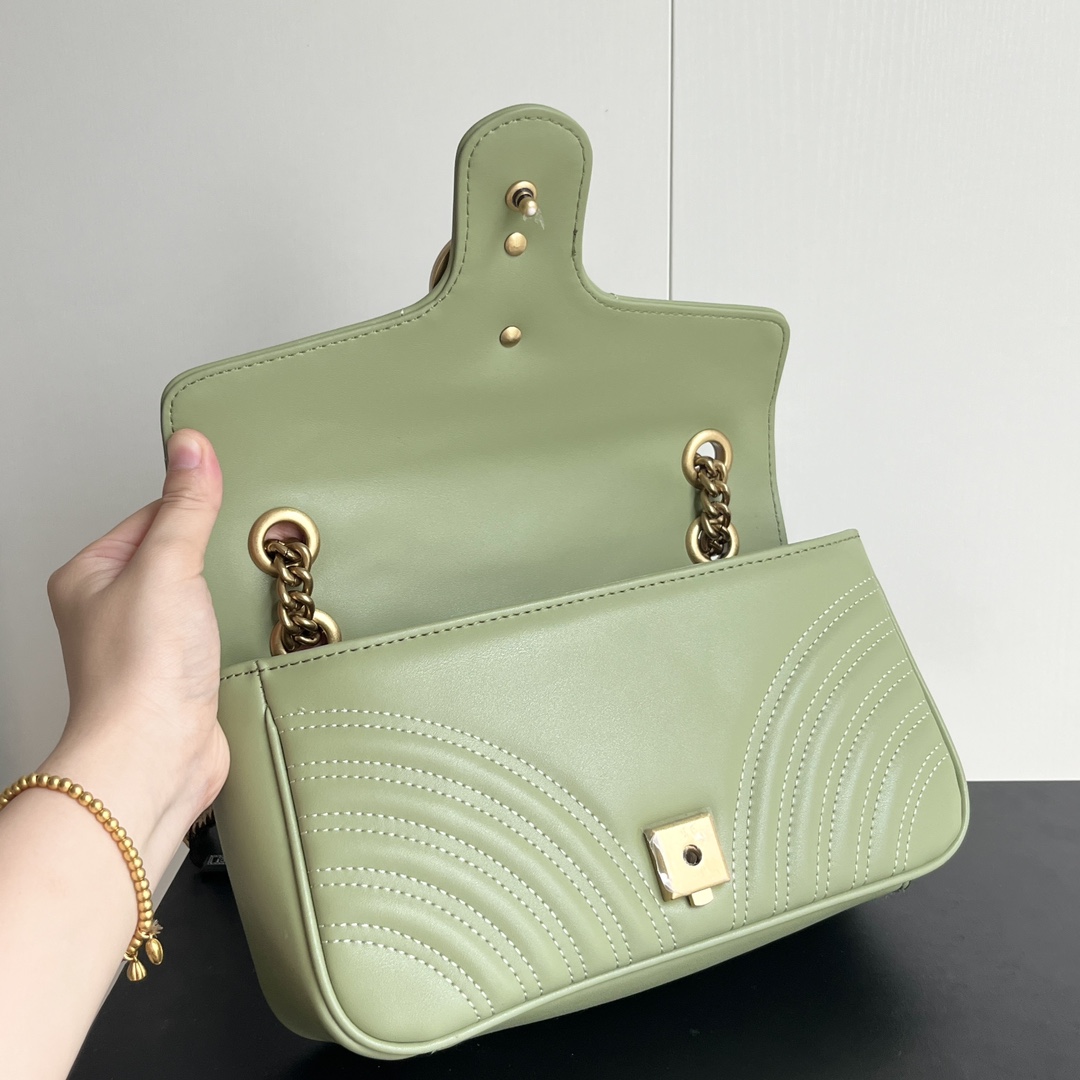 Double-G GG Marmont Shoulder Bag - Green Bag - Gorchic - $101.99