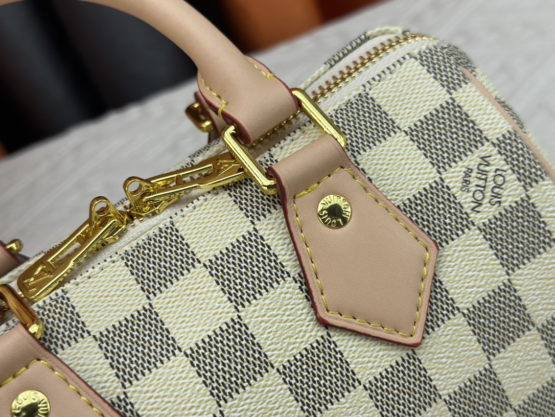 Designer Monogram Speedy Bandoulière 20 Damier Azur Canvas Women Handbag - Bag - Gorchic - $117.99
