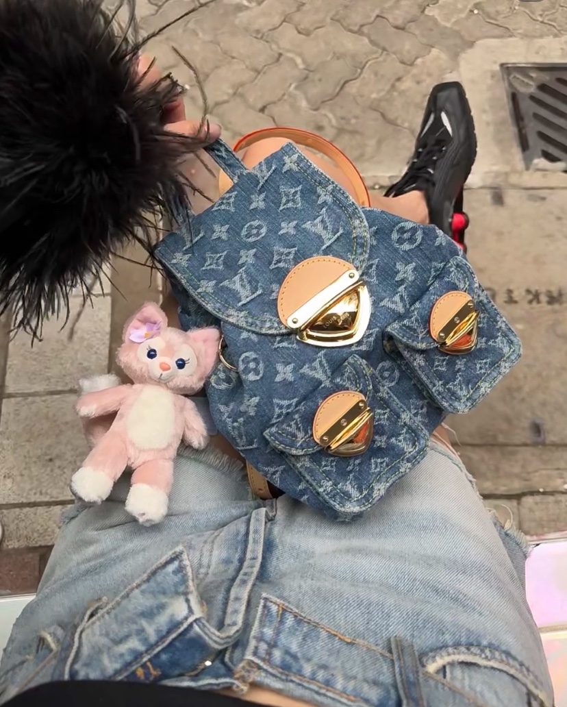 Designer Monogram Denim Backpacks - Bag - Gorchic - $146.99