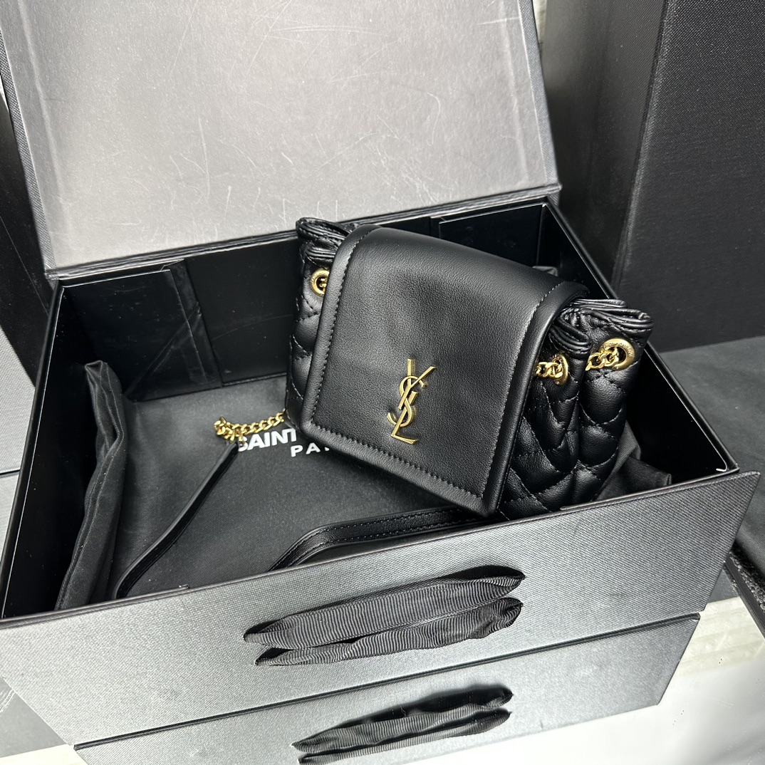 Lady Designer Calfskin Quilted Monogram Mini Nolita Black Soft - Bag - Gorchic - $122.99