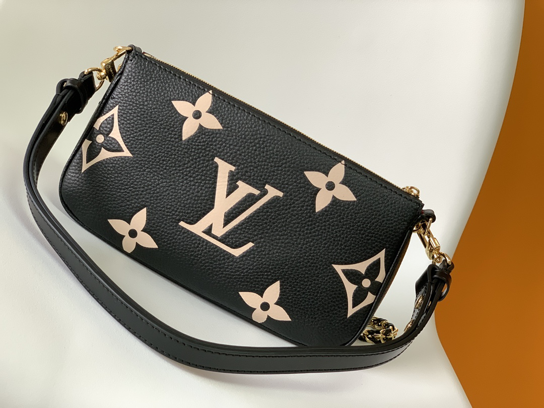 Designer Monogram Multi Pochette Accessoires Crossbody Black and White Bag - Gorchic - $108.99