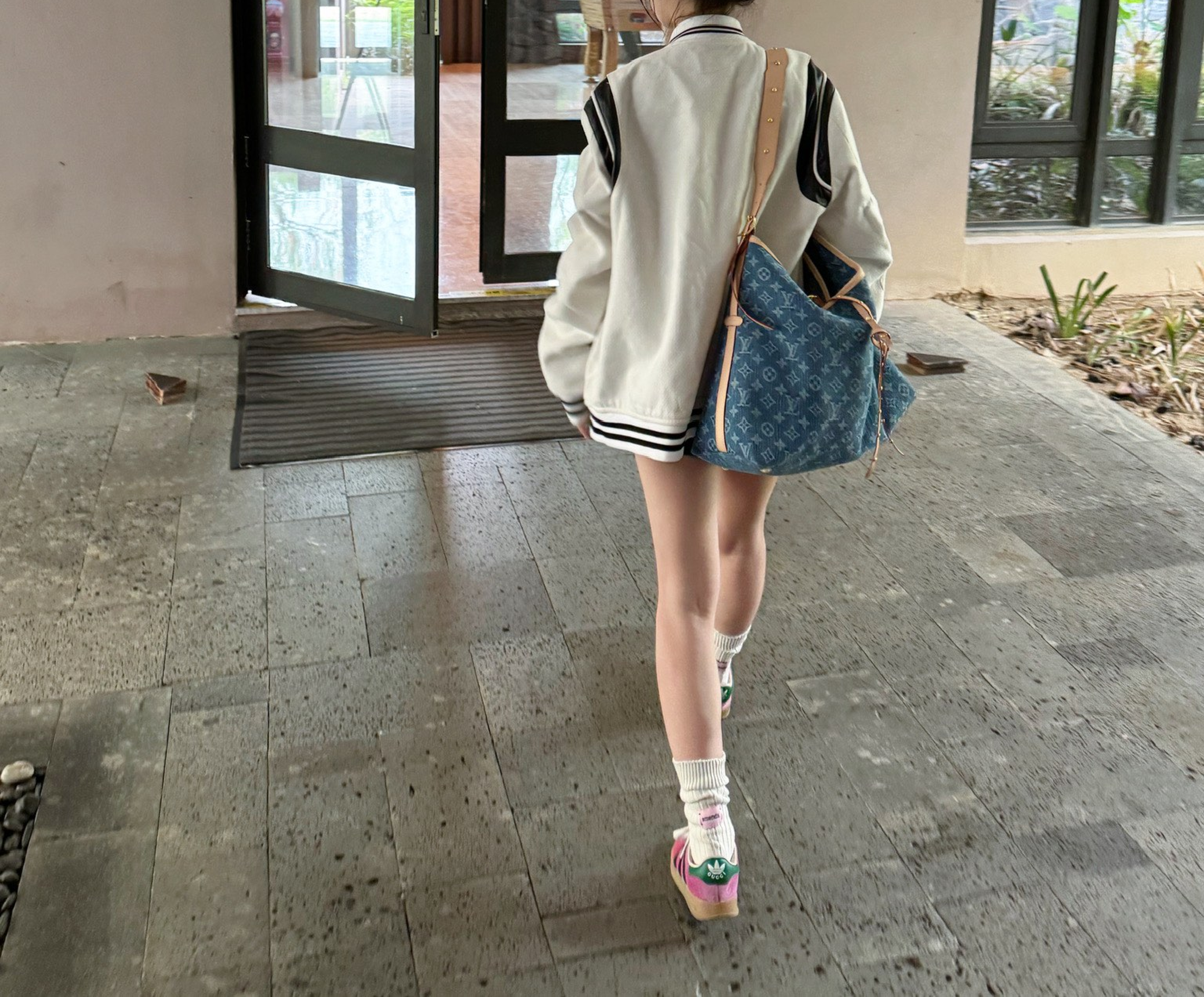 Designer Monogram  CarryAll MM - Denim Bag - Gorchic - $132.99