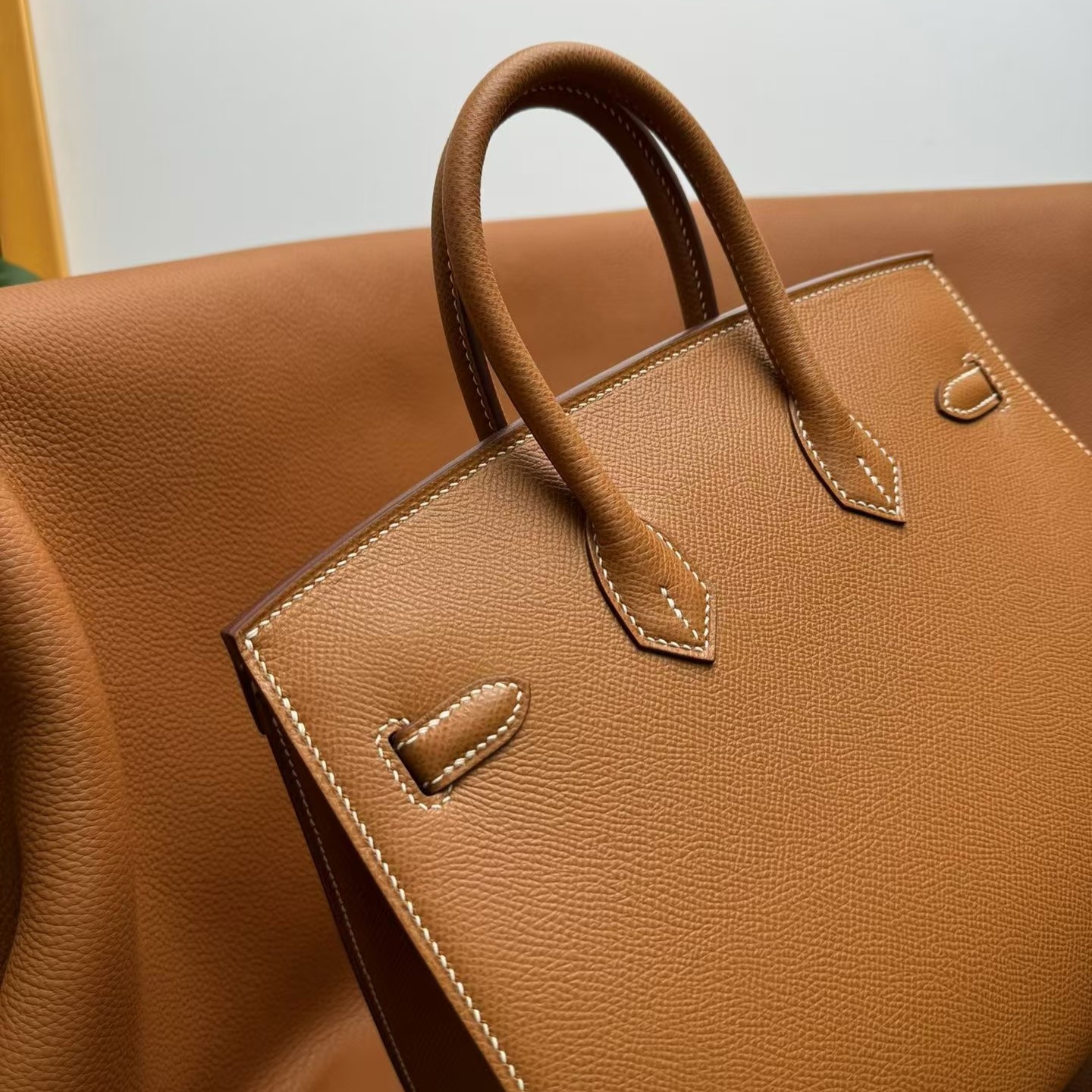 H-Inspired Birkin Brown Epsom Sellier Gold Hardware - Handbag - Gorchic - $161.99