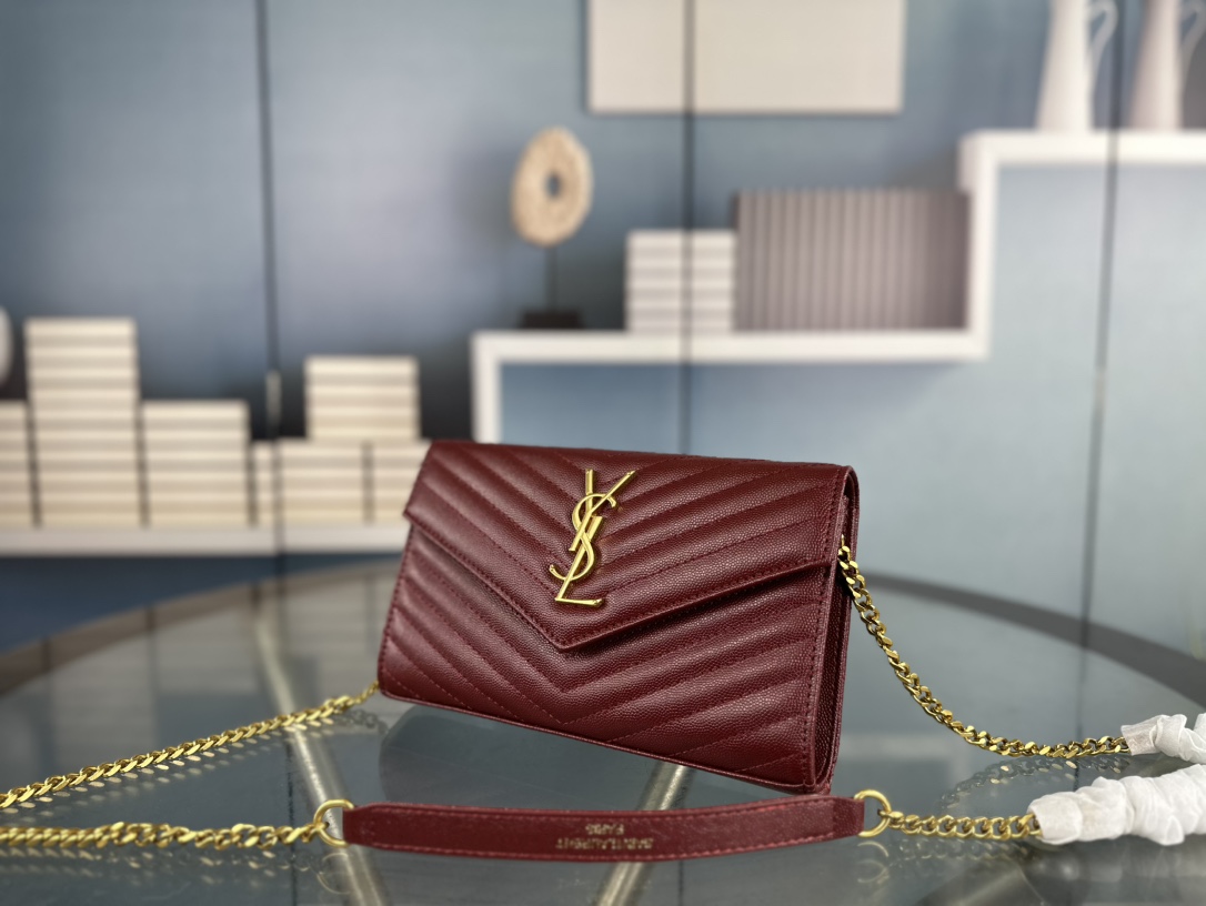 Lady Designer Fashion Cassandre Envelope - Merlot Red - Gorchic - $119.99