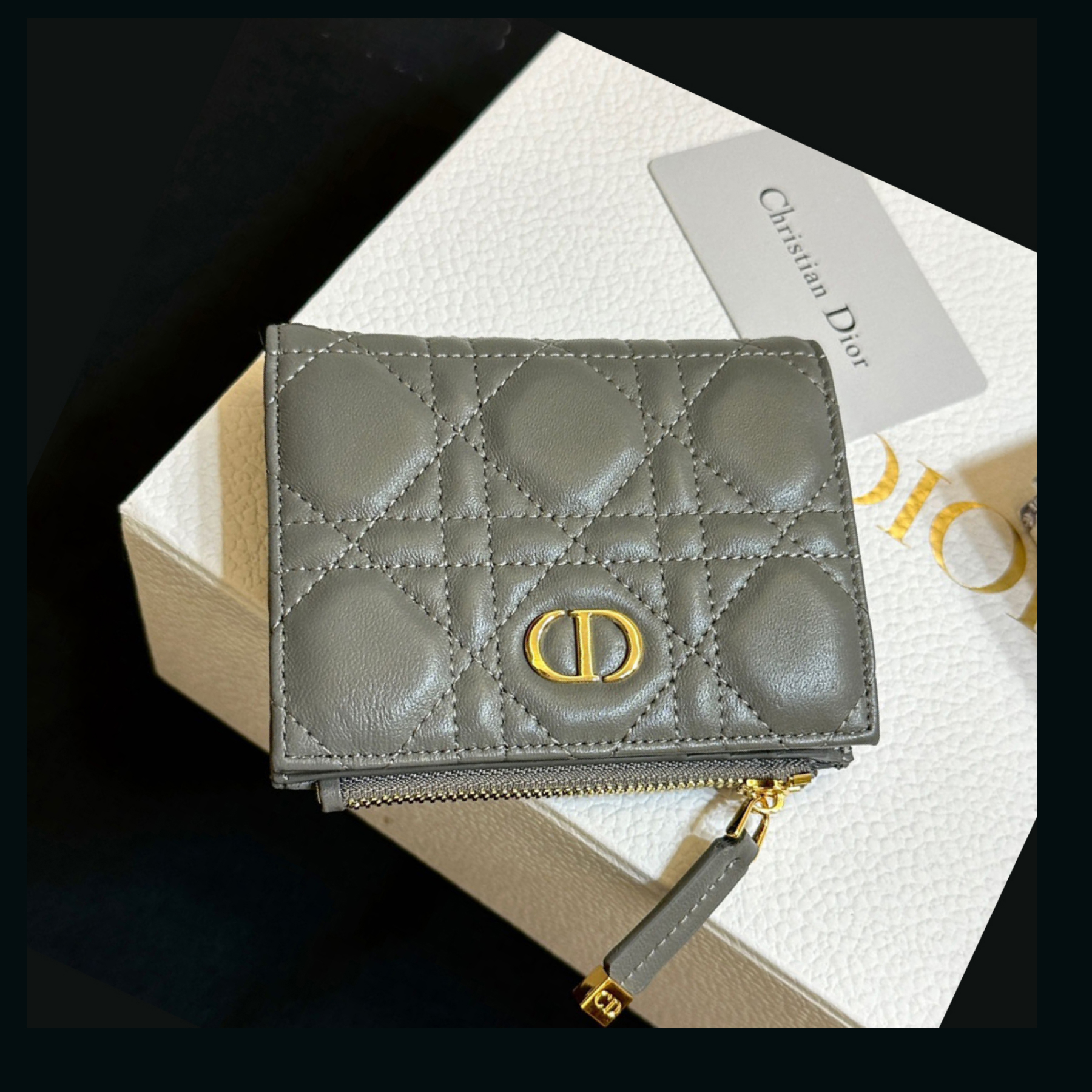 D Inspired Caro Dahlia Wallet-Gray Leather Wallet - Gorchic - $55.99