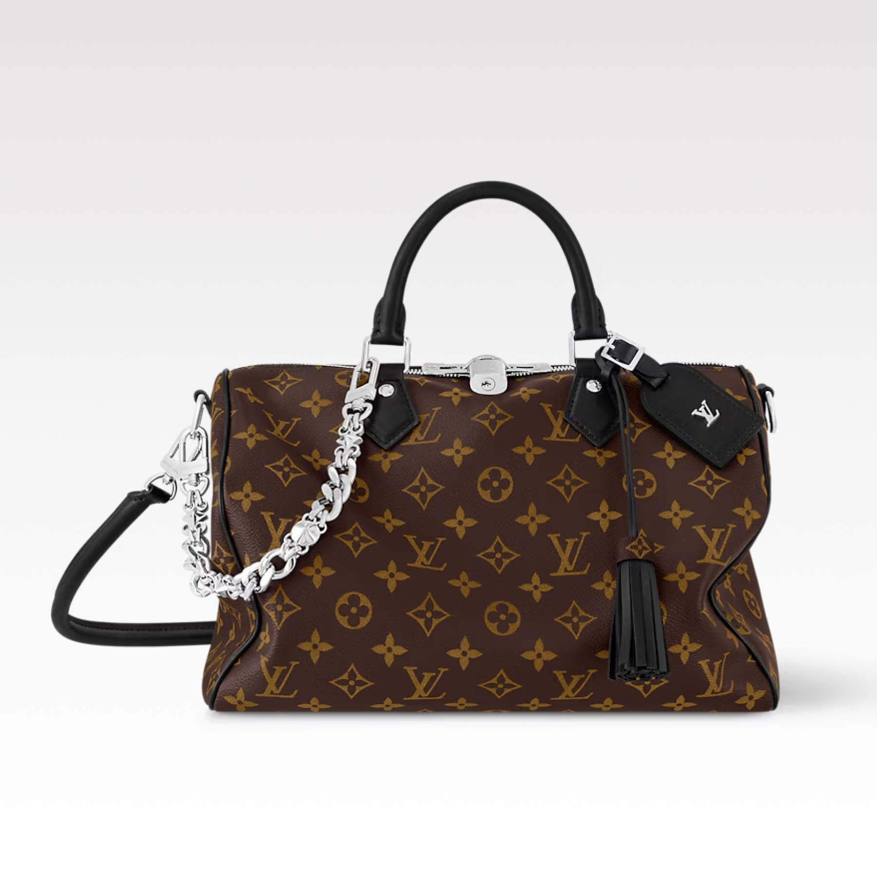 Designer Monogram Speedy Soft 30 Boho Black Handbag - Gorchic - $144.99