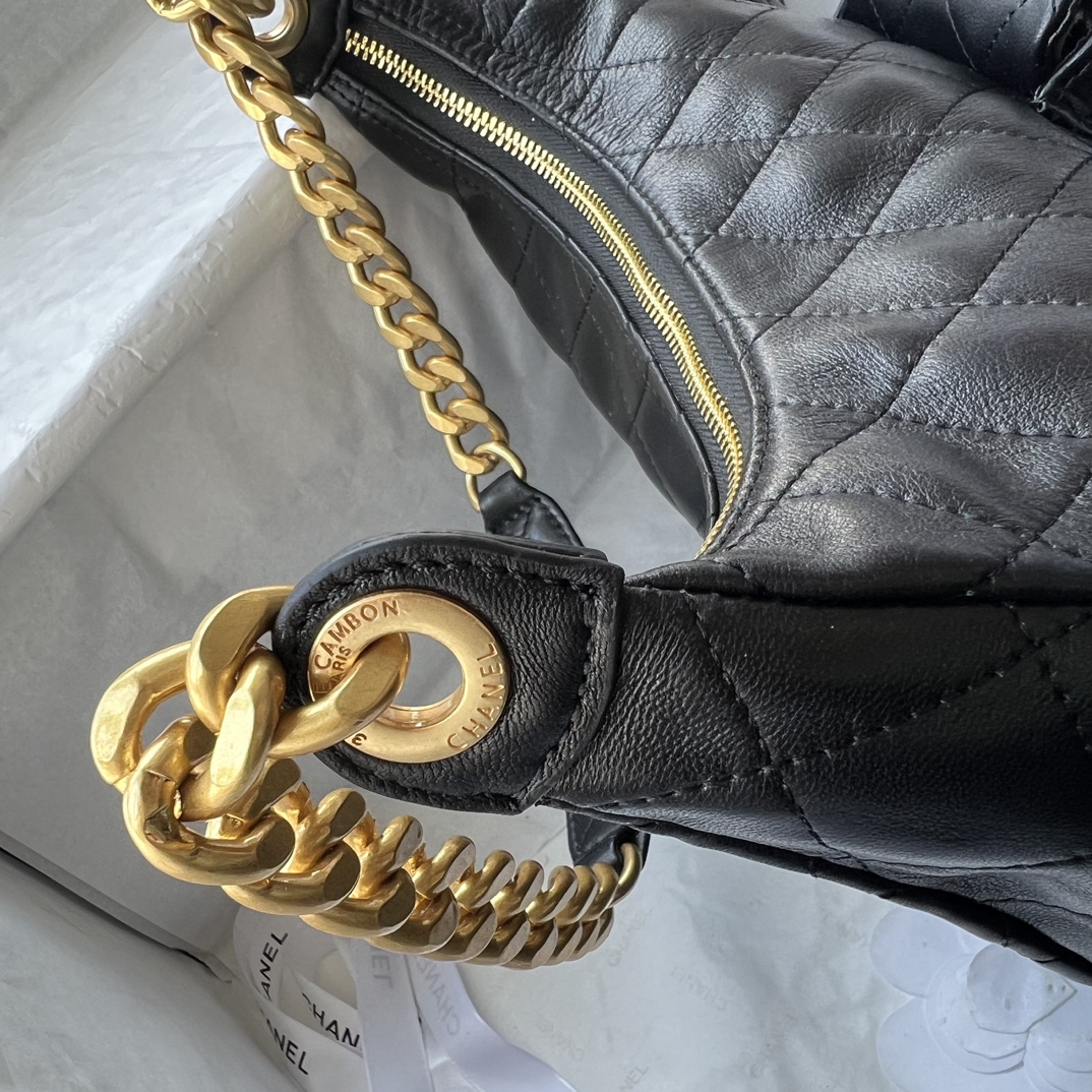 CC Inspired Hobo Black Bag - Gorchic - $152.99