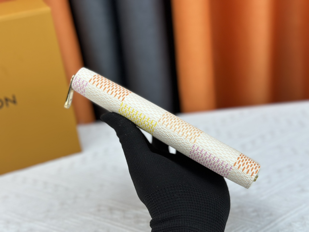 Designer Monogram  Damiericious Zippie Wallet Damier Canvas Wallet-Pink Plaid Wallet - Gorchic - $55.99