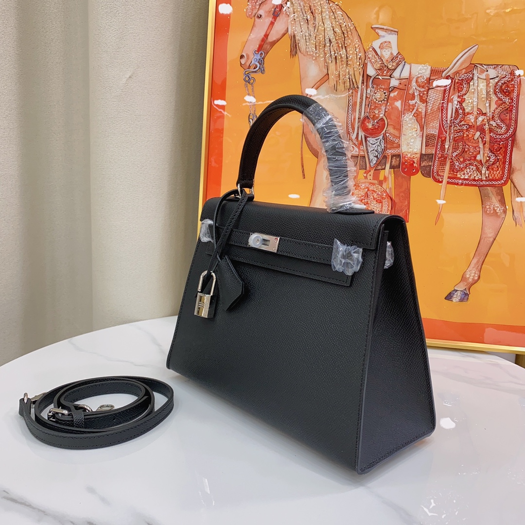 H-Inspired Kelly Haze Black Silver Hardware - Bag - Gorchic - $148.99