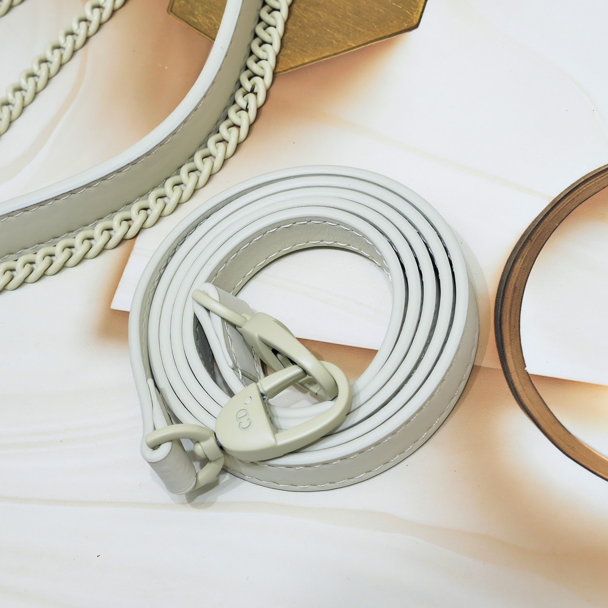 D Inspired Mini Lady D Inspired Bag White Ultramatte Calfskin - Bag - Gorchic - $138.99