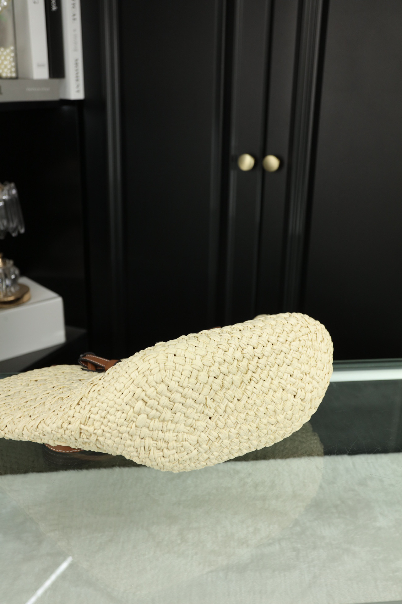 Puzzle iconic Small Anagram basket Raffia Tote Bag - Gorchic - $124.99