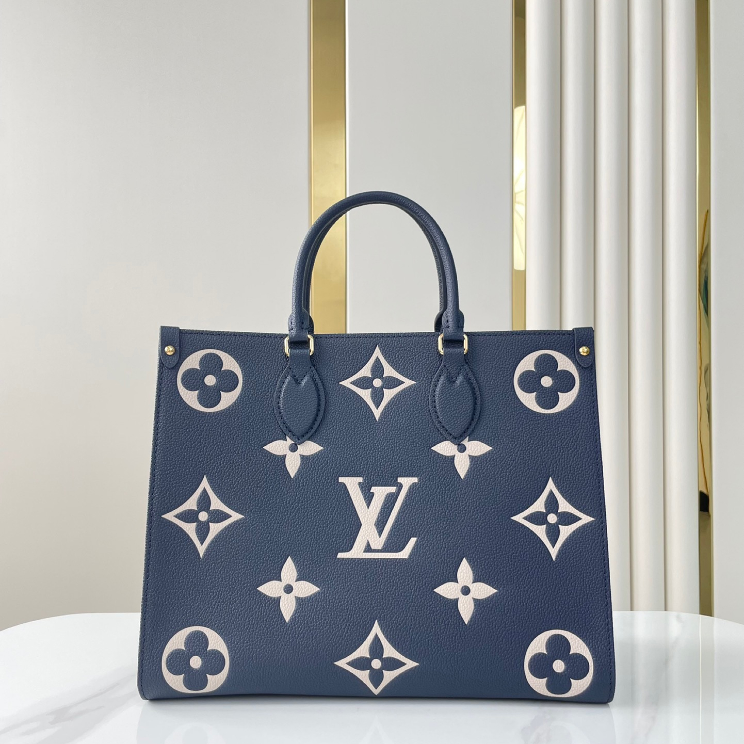 Designer Monogram Canvas Onthego MM Blue - Bag - Gorchic - $114.99